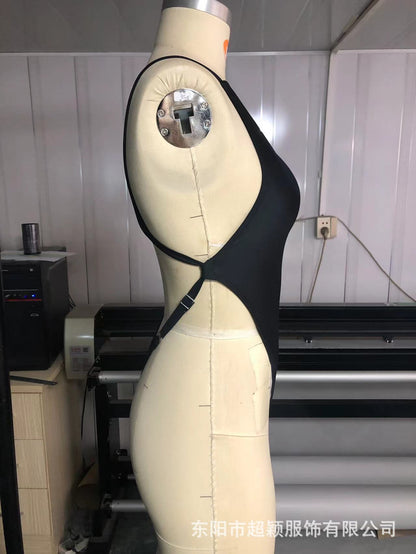 2024 new hot-selling backless one-piece swimsuit sexy slim swimsuit women's bikini foreign trade European and American beach wear