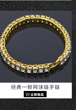 Hip-hop ancient cute European and American new sword of justice bracelet copper inlaid zircon full diamond trend Joker jewelry wholesale