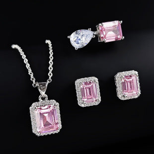 Chinese Valentine's Day Jewelry Set Two-Piece Set Female Butterfly Element Ring Necklace Niche R4204-X5659