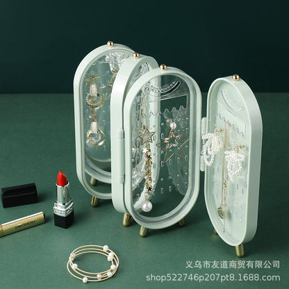 Jewelry Storage Box, Earring Jewelry Shelf, Box for Earrings, Earrings, Necklaces, Home Storage Display Rack Artifact