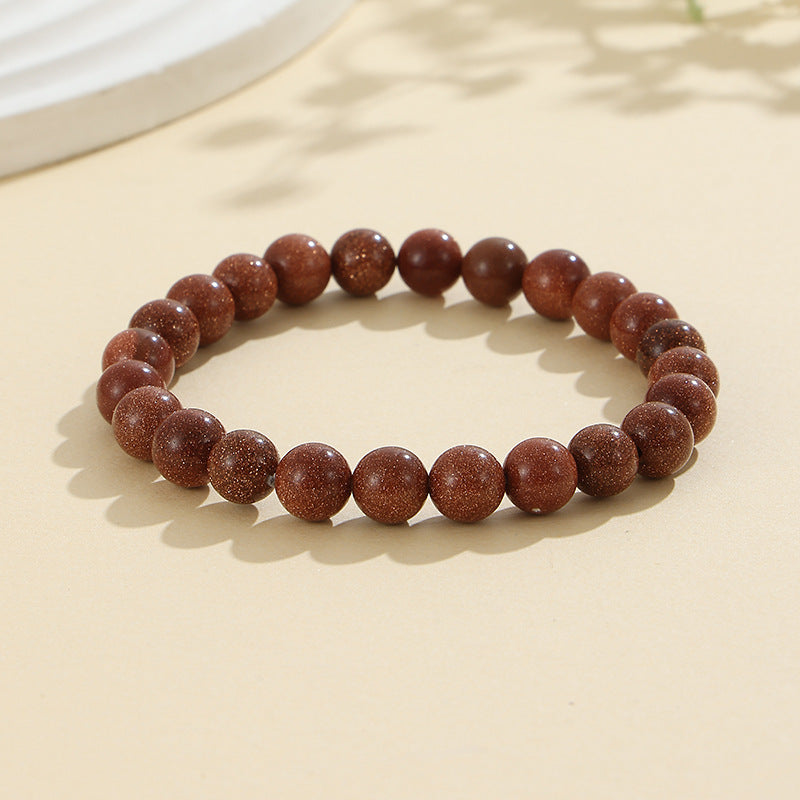 European and American Cross-Border Hot-Selling Popular Jewelry 8mm Natural Stone Bracelet Amethyst Tiger Eye Stone Agate Bracelet Jewelry