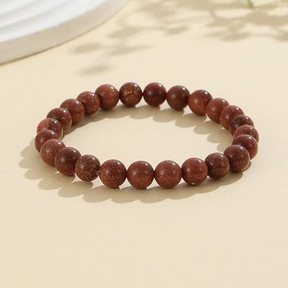 European and American Cross-Border Hot-Selling Popular Jewelry 8mm Natural Stone Bracelet Amethyst Tiger Eye Stone Agate Bracelet Jewelry