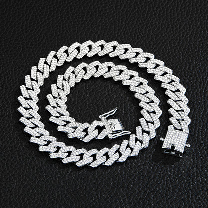 Popular Jewelry Rock Sugar Chain Children's European and American New Zircon Cuban Chain Hip Hop Jewelry Internet Celebrity Same Style Clothing Accessories
