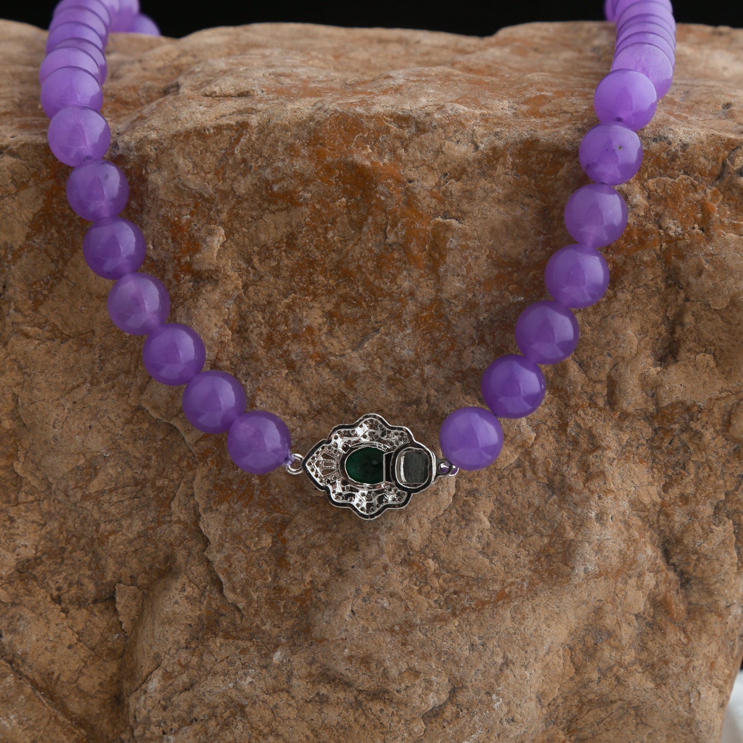 Bohemian Natural Stone Women's Long Necklace Seaside Fashion New Chinese Ethnic Style Medieval Jewelry Set