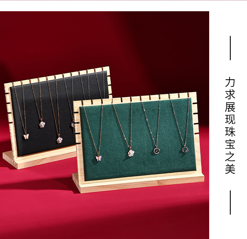 Solid Wood Jewelry Display Stand, Detachable Jewelry Pendant Storage Board, Large Capacity Display Rack for Stalls, Jewelry Store Live Streaming