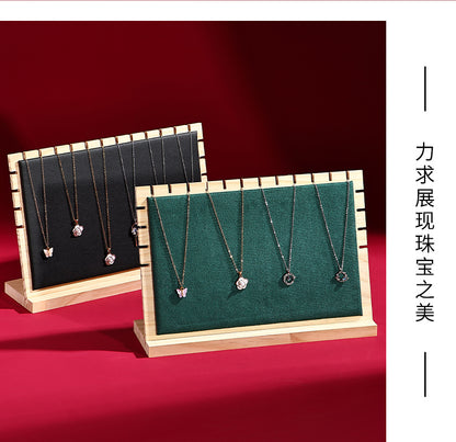 Solid Wood Jewelry Display Stand, Detachable Jewelry Pendant Storage Board, Large Capacity Display Rack for Stalls, Jewelry Store Live Streaming