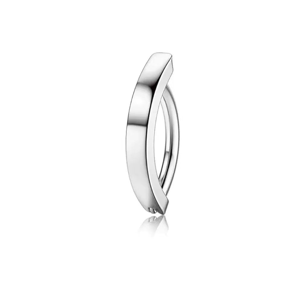Trendy Amazon Cross-Border Minimalist Crescent Belly Button Ring Versatile Fashion Piercing Jewelry