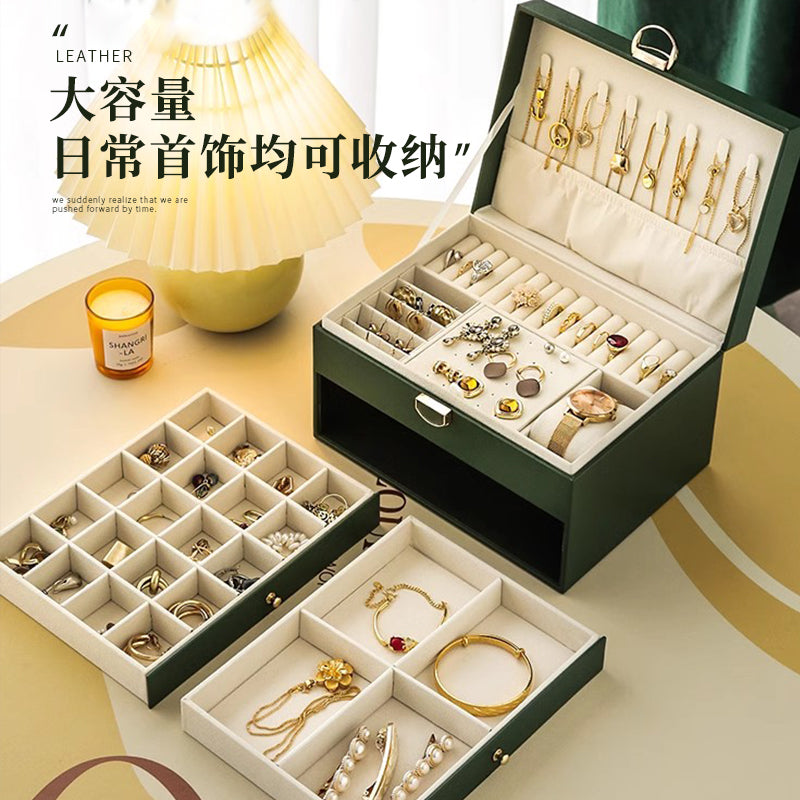 Jewelry Storage Box, Exquisite Necklace, Earrings, Gold Hand Jewelry, Earrings, Jewelry Box, Large Capacity, 2025 Model Drawer