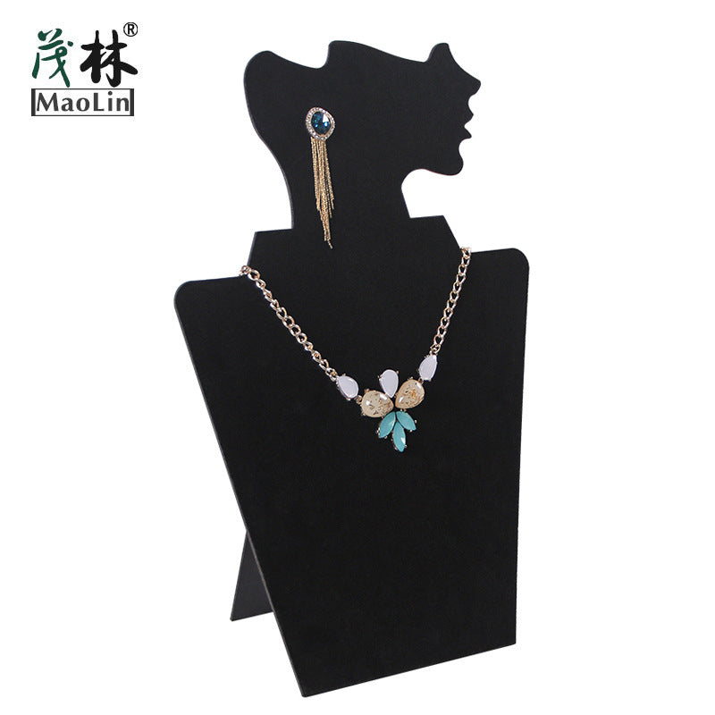 Side flannelette jewelry display rack necklace earrings display board Jewelry pendant rack jewelry rack display props