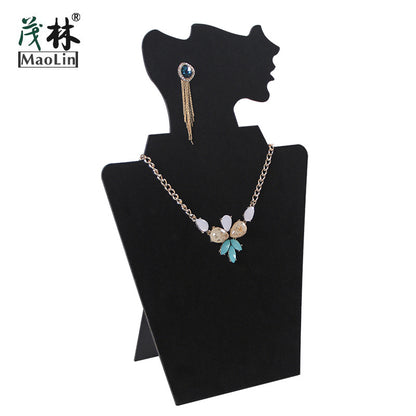 Side flannelette jewelry display rack necklace earrings display board Jewelry pendant rack jewelry rack display props