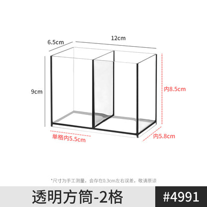 Mirror Cabinet Storage Box Desktop Cosmetics Lipstick Storage Rack Bathroom Bathroom Desktop Dressing Table Organization Box
