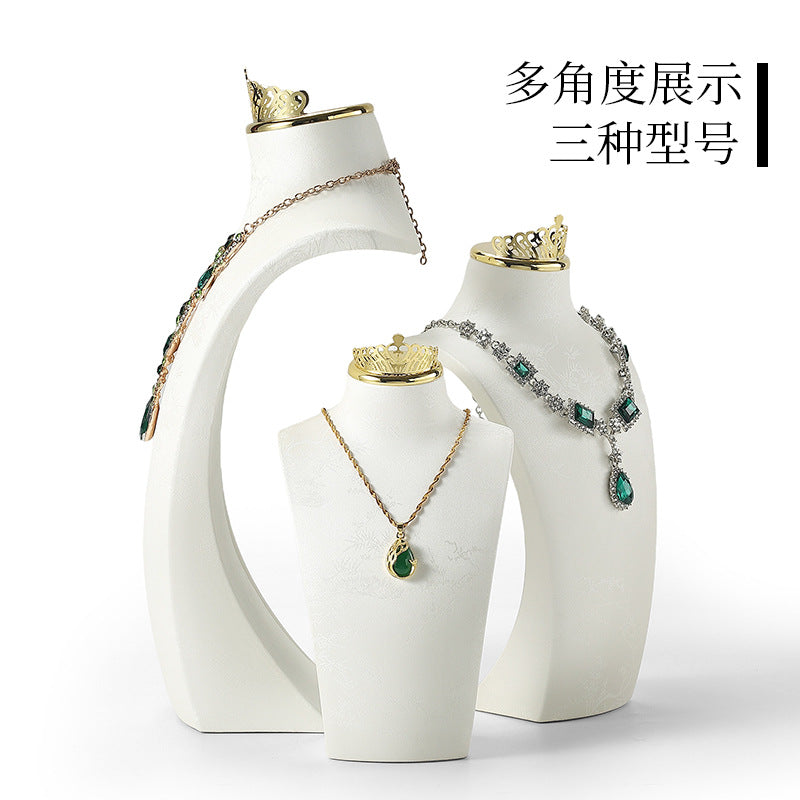 Necklace Display Stand, Mannequin Jewelry Stand, Neck Model, Necklace Holder, Counter Jewelry Display Props