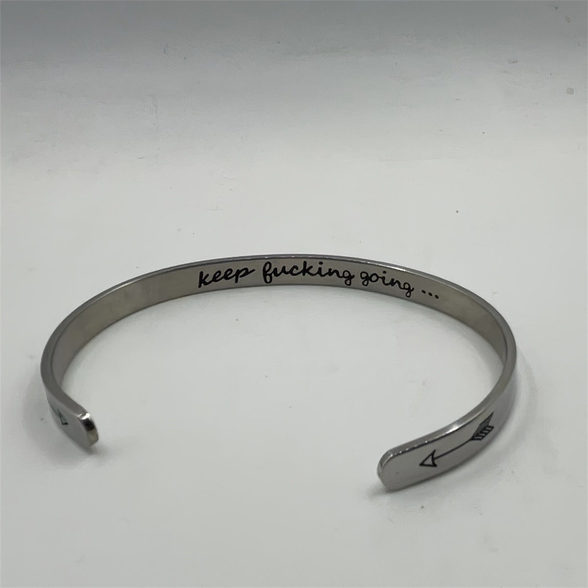 Amazon Cross-Border Best-Selling Stainless Steel C-Shaped Inspiration Bracelet Adjustable Size Jewelry Wholesale in Stock