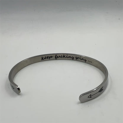 Amazon Cross-Border Best-Selling Stainless Steel C-Shaped Inspiration Bracelet Adjustable Size Jewelry Wholesale in Stock