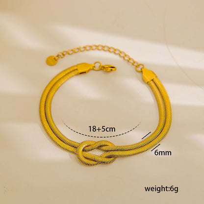 European and American Cross-Border Jewelry Twist Bracelet Niche Design Winding Snake Bone Chain Bracelet Simple Buckle Knot