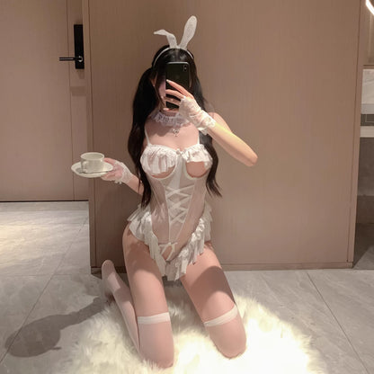 Small Chest Sex Lingerie Sexy Non-take-off Bunny Cute Pure Desire qqny2025 New Flirting Uniform Tempting Dress