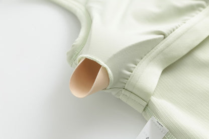 Original ebb yoga vest women's I-character sports outer wear tight quick-drying with chest pad running bra fitness upper