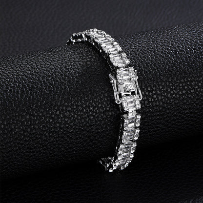 Popular Jewelry Rock Sugar Chain Children's European and American New Zircon Cuban Chain Hip Hop Jewelry Internet Celebrity Same Style Clothing Accessories