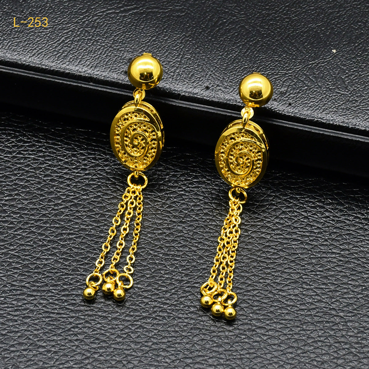 Imitation gold flower necklace earrings suit Dubai India Nigeria brass gold plated women wedding jewelry lot