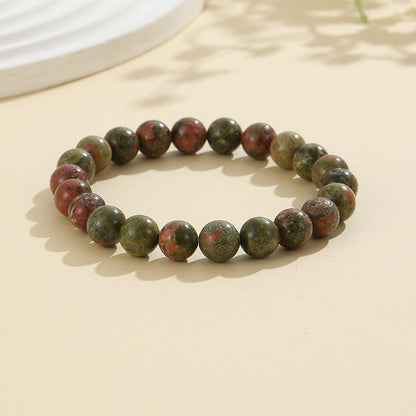 European and American Cross-Border Hot-Selling Popular Jewelry 8mm Natural Stone Bracelet Amethyst Tiger Eye Stone Agate Bracelet Jewelry