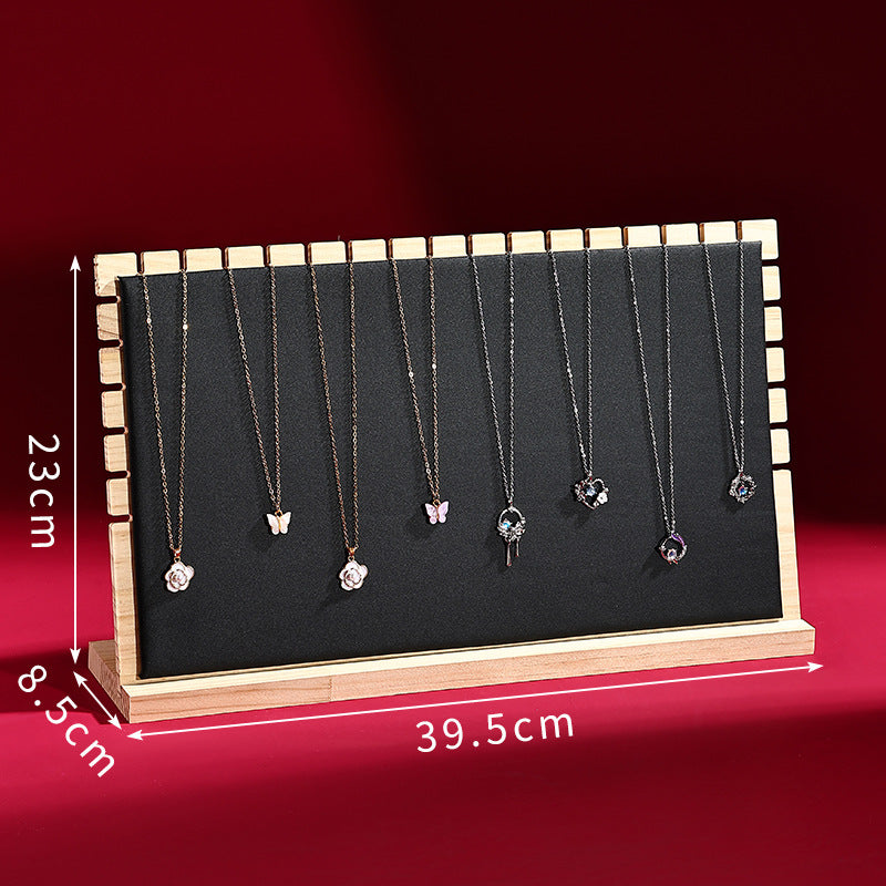 Solid Wood Jewelry Display Stand, Detachable Jewelry Pendant Storage Board, Large Capacity Display Rack for Stalls, Jewelry Store Live Streaming