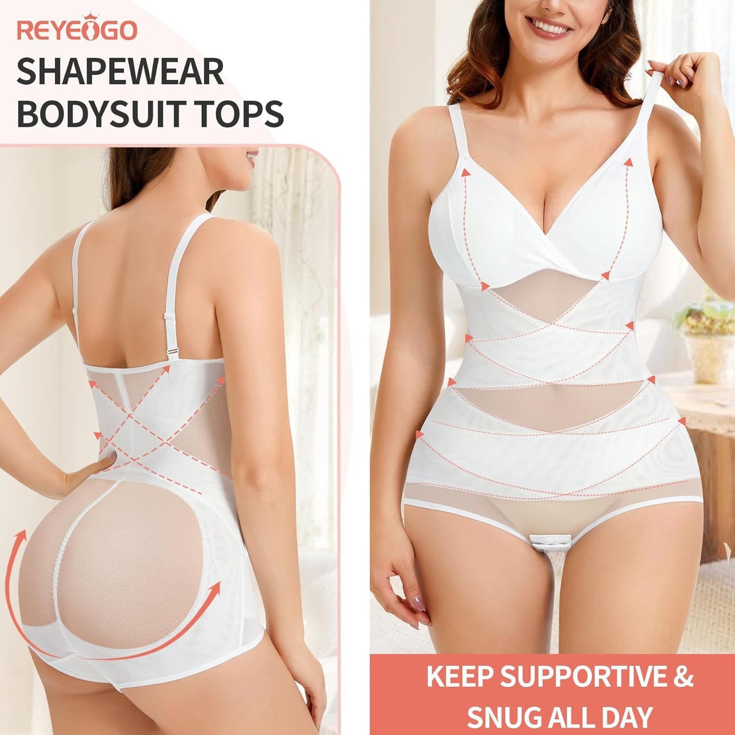 Hot Selling Body Shaping One-Body Shaping One-Body Shaping Sling V-Neck Cup Mesh Waist Plastic Breathable Sports Body Shaping One-Body Shaping One-Body Shaping