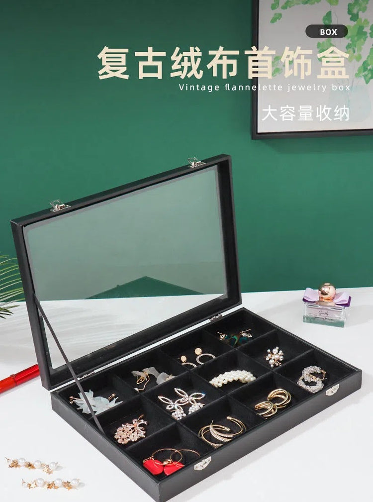 Ear Clip Ear Wire Jewelry Box Large Capacity Ring Necklace Bracelet Display Stand Ear Ring Ear Stud Earrings Storage Box