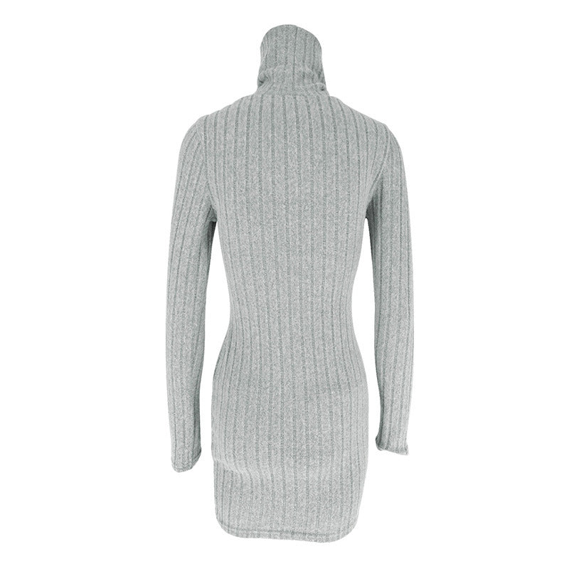 Ab480 Quality Model 2024 Spring Style Elegant Women's Polyester Long-Sleeve Round-Neck Bodycon Dress Wholesale from Manufacturer