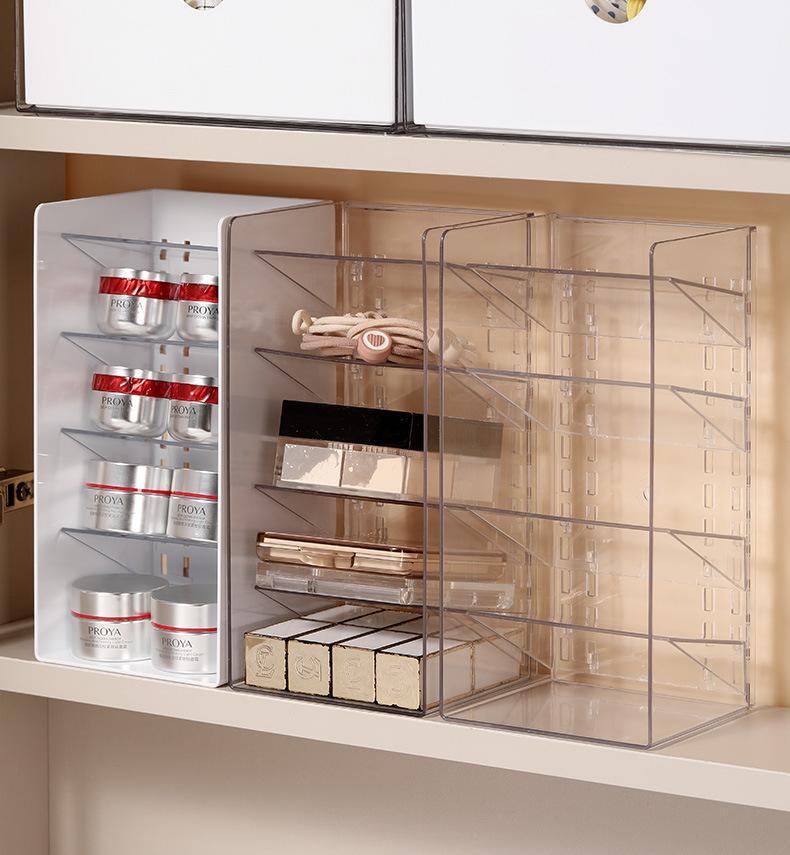 Mirror Cabinet Storage Box Desktop Cosmetics Lipstick Storage Rack Bathroom Bathroom Desktop Dressing Table Organization Box