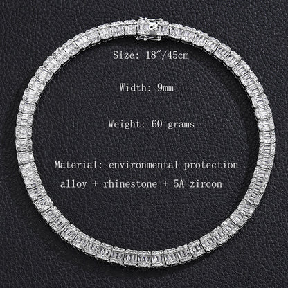 Popular Jewelry Rock Sugar Chain Children's European and American New Zircon Cuban Chain Hip Hop Jewelry Internet Celebrity Same Style Clothing Accessories