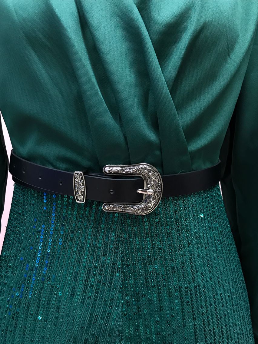 2025 Dress Women's Spring & Fall High-End V Neck Long-Sleeved Shirt Elegant Waist Sequin French Wide-Leg Pants