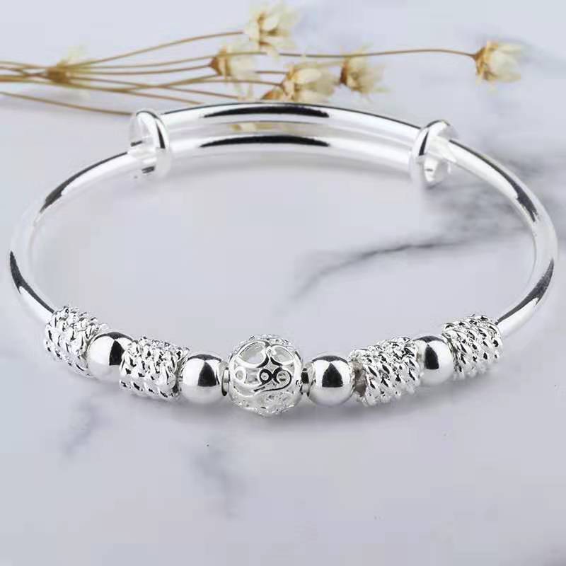 Jinrongxing Nine Fortune Bead Bracelet Copper Silver Plated Bracelet Women's Exquisite Ball Jewelry Cross-Border Live Broadcast
