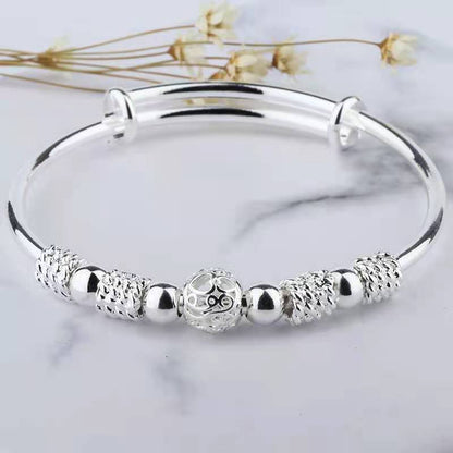 Jinrongxing Nine Fortune Bead Bracelet Copper Silver Plated Bracelet Women's Exquisite Ball Jewelry Cross-Border Live Broadcast