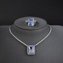 Amazon Cross-border Rectangular Classic Jewelry suit Combination Female Niche European and American x7198-r5797