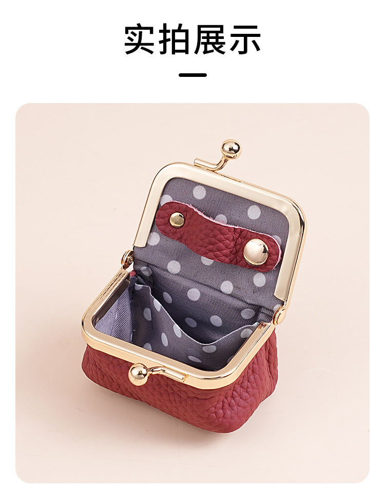 Genuine Leather Mini Necklace Jewelry Box Women's Earrings Gold Ring Gold Jewelry Cosmetics Bag Earphones Coin Purse