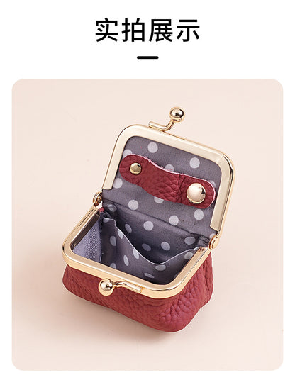Genuine Leather Mini Necklace Jewelry Box Women's Earrings Gold Ring Gold Jewelry Cosmetics Bag Earphones Coin Purse