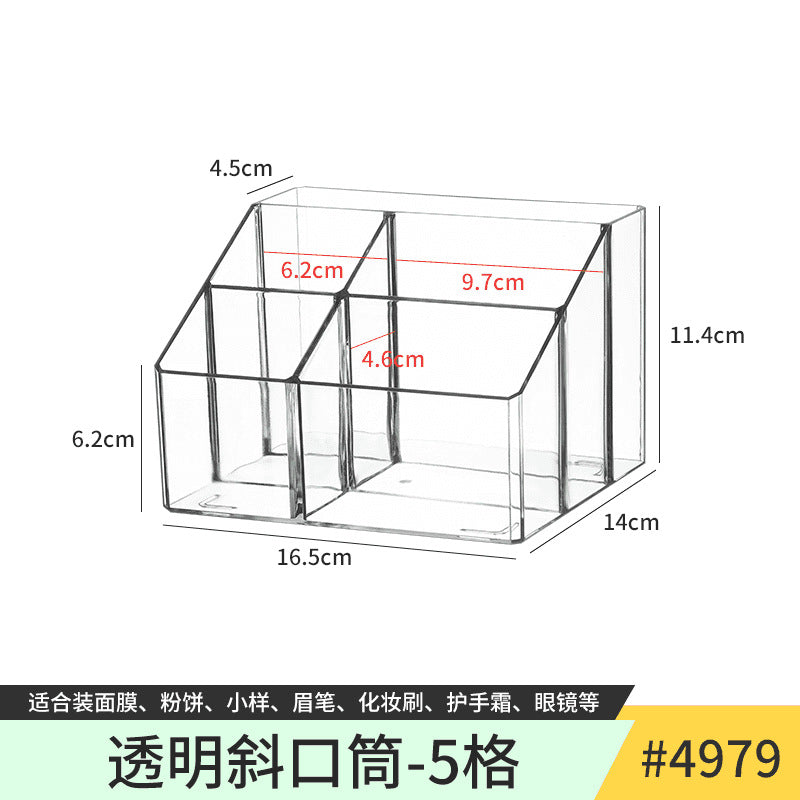 Mirror Cabinet Storage Box Desktop Cosmetics Lipstick Storage Rack Bathroom Bathroom Desktop Dressing Table Organization Box