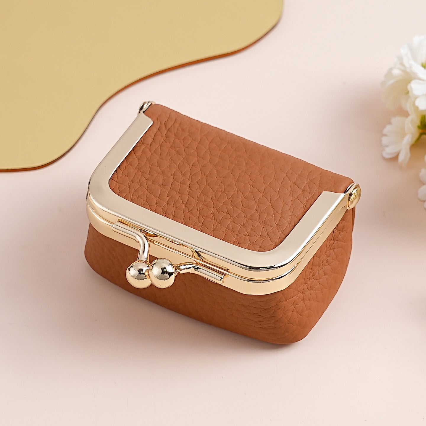 Genuine Leather Mini Necklace Jewelry Box Women's Earrings Gold Ring Gold Jewelry Cosmetics Bag Earphones Coin Purse