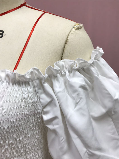 2025 Cross-Border New Spring and Summer European and American Clothing Dress One-Shoulder Floral Off-Shoulder Long Color Fairy Skirt