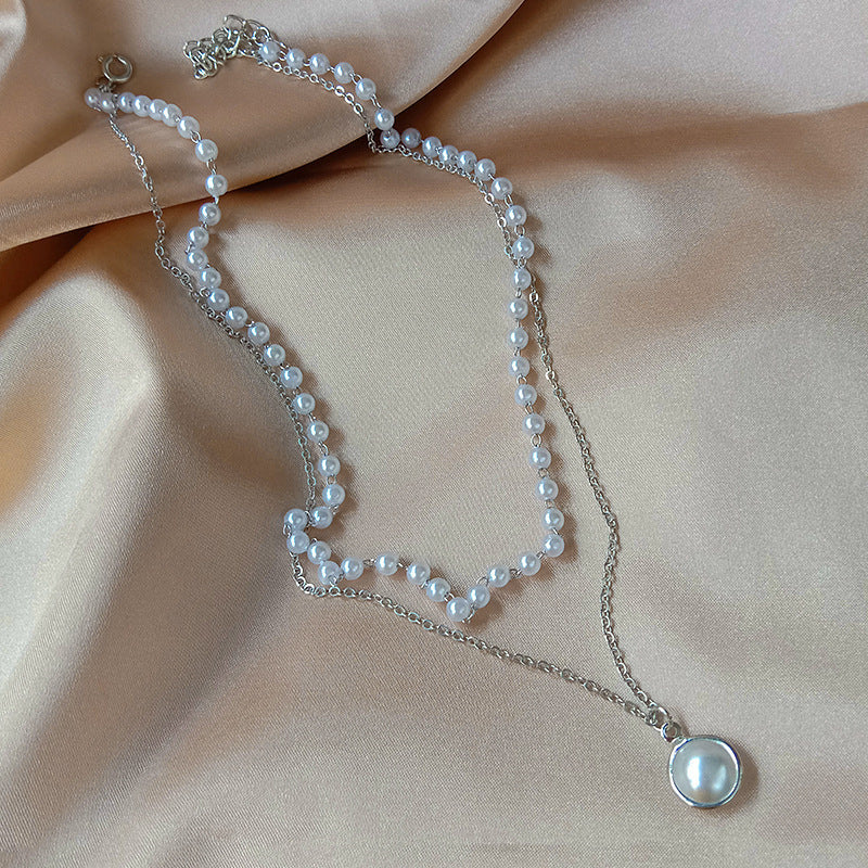 Sweet personality simple natural Joker imitation pearl necklace pearl necklace ladies necklace jewelry wholesale supply
