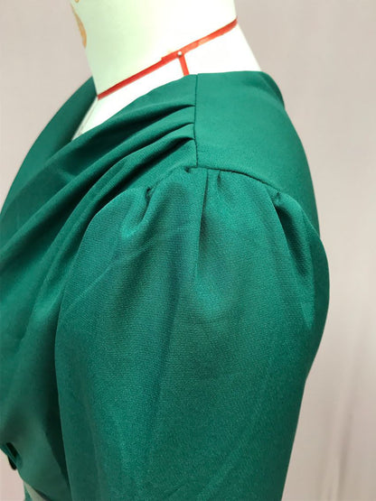 2025 Dress Women's Spring & Fall High-End V Neck Long-Sleeved Shirt Elegant Waist Sequin French Wide-Leg Pants