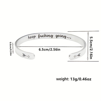 Amazon Cross-Border Best-Selling Stainless Steel C-Shaped Inspiration Bracelet Adjustable Size Jewelry Wholesale in Stock