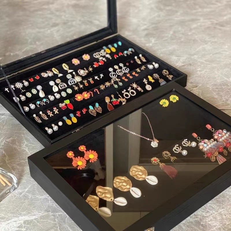 Ear Clip Ear Wire Jewelry Box Large Capacity Ring Necklace Bracelet Display Stand Ear Ring Ear Stud Earrings Storage Box