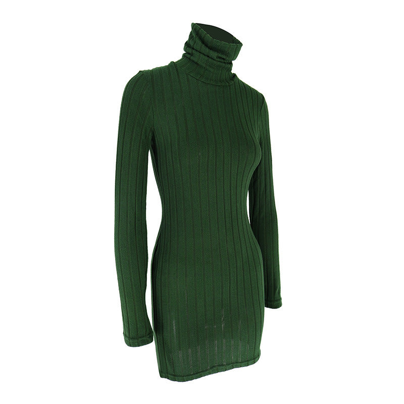 Ab480 Quality Model 2024 Spring Style Elegant Women's Polyester Long-Sleeve Round-Neck Bodycon Dress Wholesale from Manufacturer