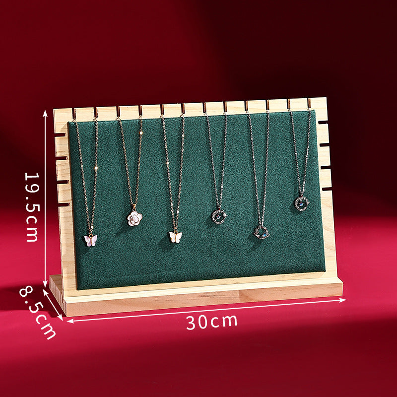 Solid Wood Jewelry Display Stand, Detachable Jewelry Pendant Storage Board, Large Capacity Display Rack for Stalls, Jewelry Store Live Streaming