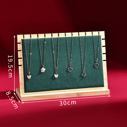 Solid Wood Jewelry Display Stand, Detachable Jewelry Pendant Storage Board, Large Capacity Display Rack for Stalls, Jewelry Store Live Streaming
