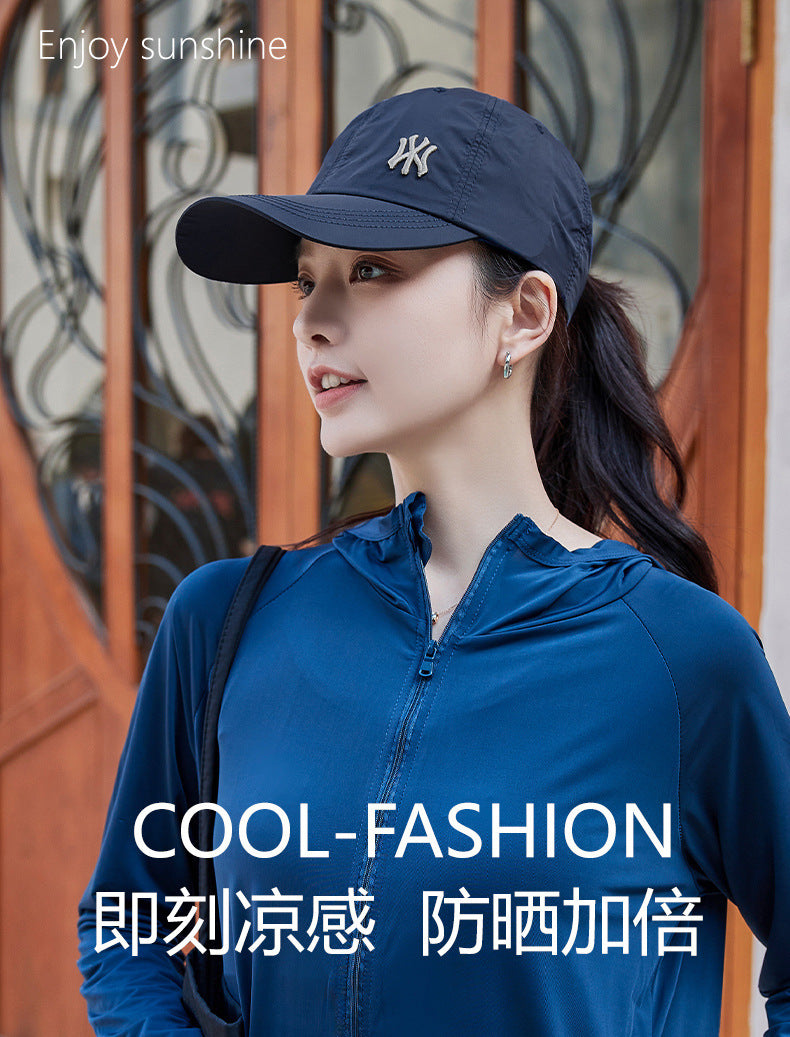 Quick-Drying Sun Protection Hat, Unisex Breathable Peaked Cap, Fashionable and Versatile Baseball Cap Wholesale Custom Logo