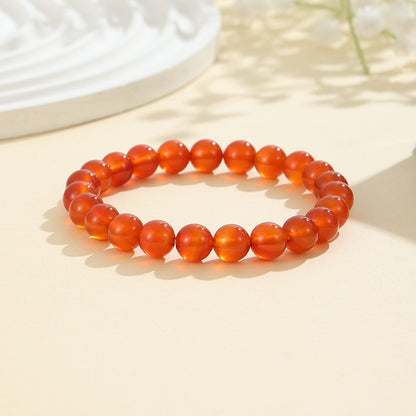 European and American Cross-Border Hot-Selling Popular Jewelry 8mm Natural Stone Bracelet Amethyst Tiger Eye Stone Agate Bracelet Jewelry