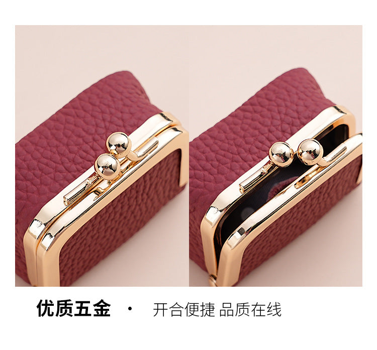 Genuine Leather Mini Necklace Jewelry Box Women's Earrings Gold Ring Gold Jewelry Cosmetics Bag Earphones Coin Purse