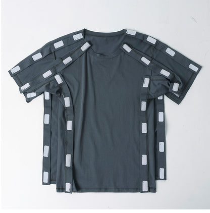 Summer patient care clothing easy to put on and take off hospital gown short sleeve cotton middle-aged and elderly medical clothing fracture clothing wholesale